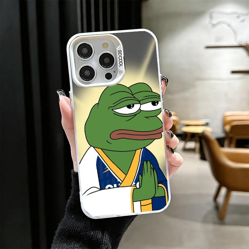 Funny Sad Forg P-Pepe Meme Shockproof Phone Case for iPhone 17 Air 16 16E 15 Pro Max 14 Plus 13 Mini 12 Back Cover Anti Fall Fun
