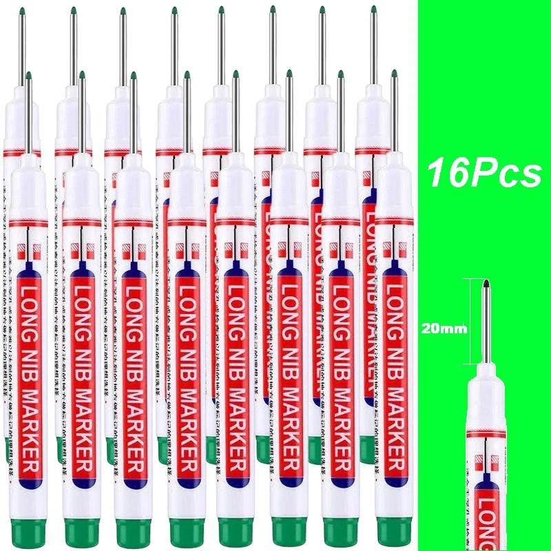 4-80Pcs 20mm Deep Hole Long Nib Head Marker For Metal Perforating Pen Waterproof Bathroom Woodworking Decor Multi-Purpose Tool