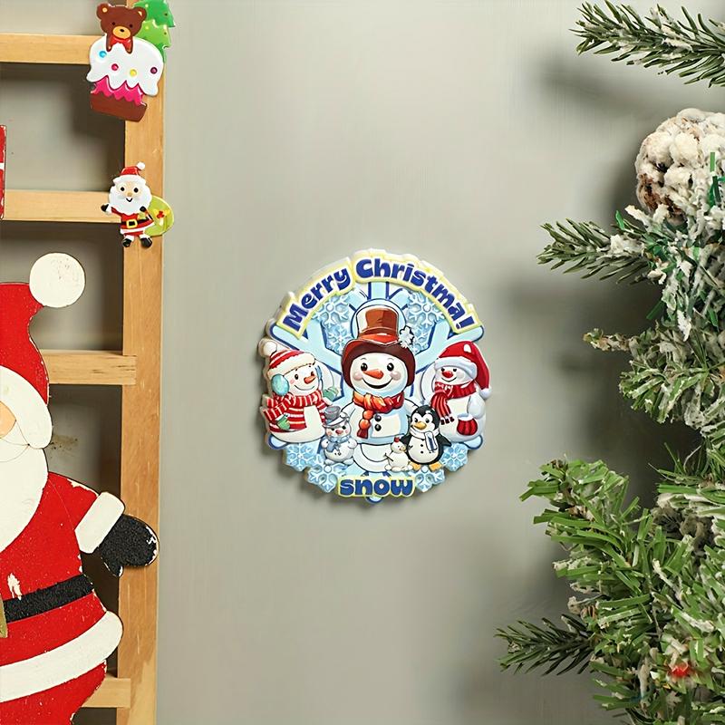 

Рождественские магнитные наклейки Изысканный рождественский декор Рождественская атмосфера Домашний декор Забавный мультяшный узор Креативный 1 шт.