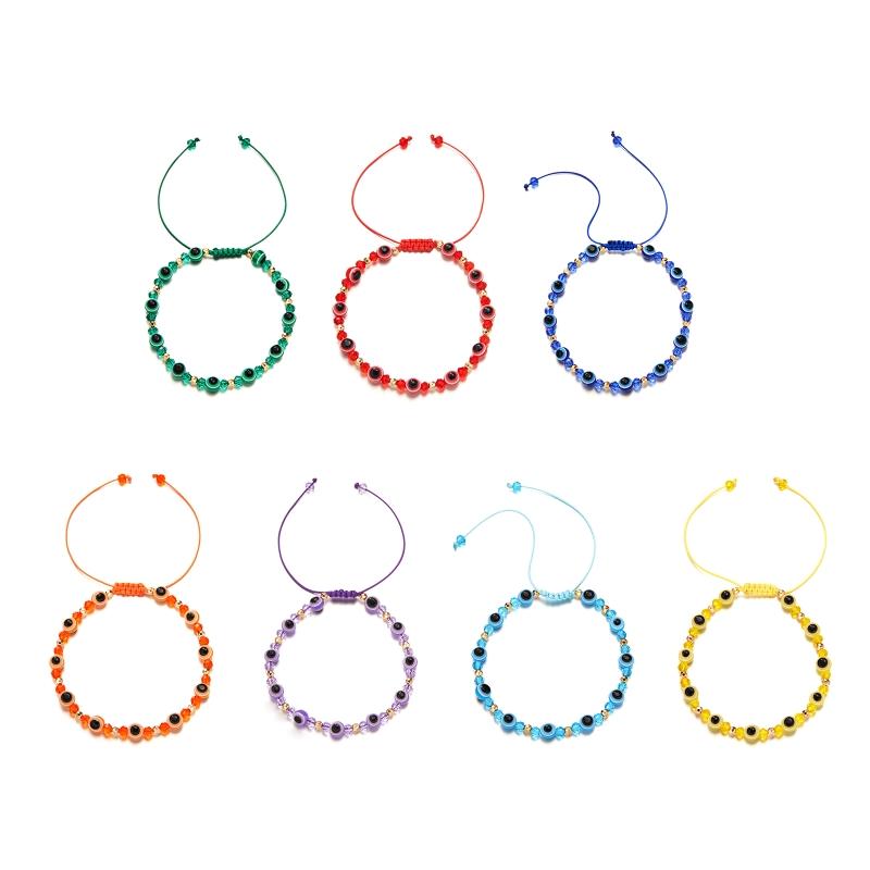 Blaue Augen Perlen Verstellbare Armbänder Türkische Glücksbringer Armbänder für Damen Herren zum Schutz und