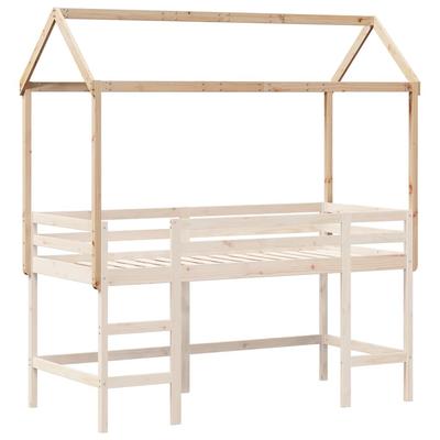 Canopy for Kids  Bed 217 X 95.5 X 159 Cm Solid Pine Wood
