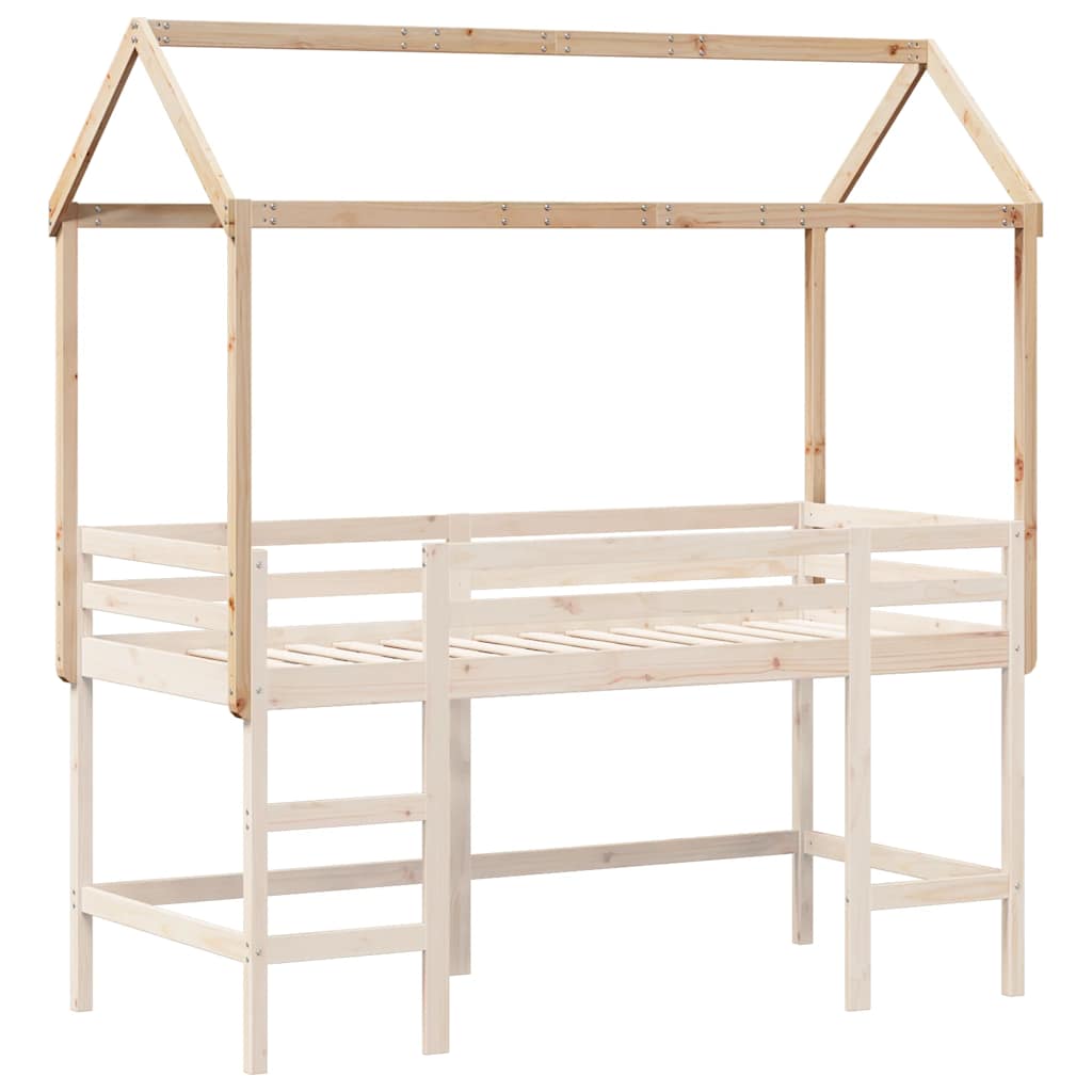 Canopy for Kids Bed 217 x 95.5 x 159 cm Solid Pine Wood