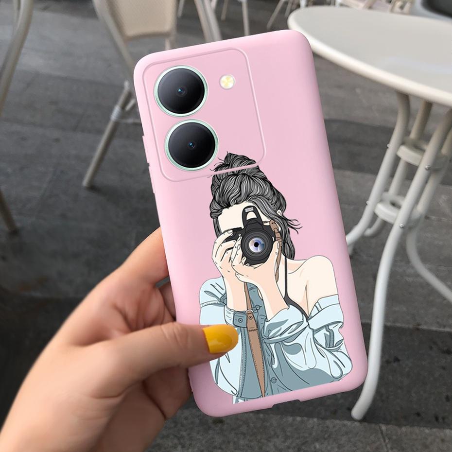 For Vivo Y36 Case 2023 Cute Love-heart Pattern Jelly Silicon Soft Phone Back Cases Cover For VivoY36 Y 36 4G 5G V2247