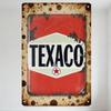 Vintage Texaco Metal Tin Sign Distressed Aged Retro Roadside Sign for Bar Pub Home Cafe Wall Decor 12x18 Inch