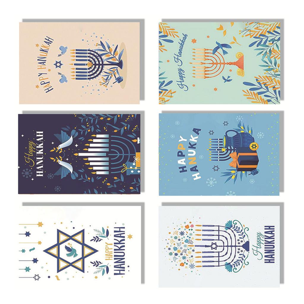 30 ks Menora Pták Veselé Chanuky Pohlednice s Obálkou Humor Svátek pro Muže a Ženy Židovský Svátek Poznámková karta
