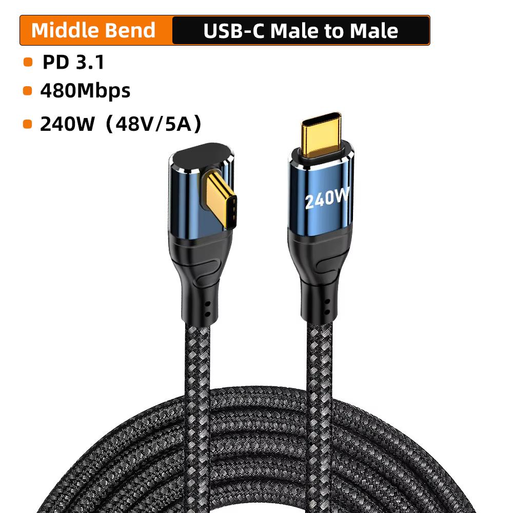 240W USB Type C Cable Super fast charge for iPhone 15 Pro Max Macbook Samsung S23 Plus Xiaomi PD3.1 Data Charger Wire USBC 2m 3m