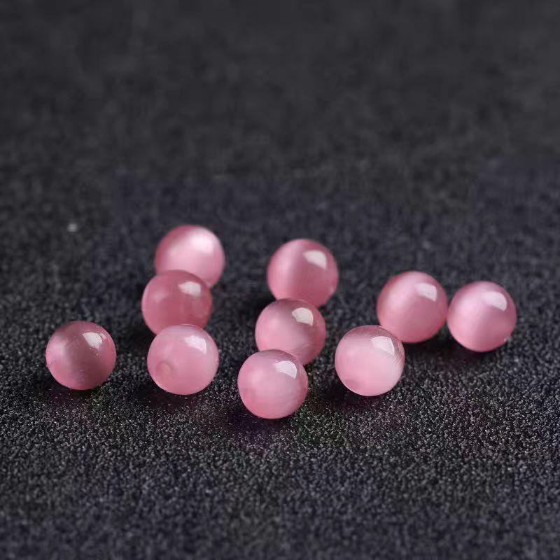 Green Cat's Eye Grape Beads: Round Spacer Beads for DIY Jewelry - Bracelet & Necklace Accessories.