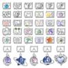 New Fashion Y2K Eyes Star Cherry Rose Butterfly Crown Shiny Italian Charm Links Fit 9MM Stainless Steel Bracelet DIY Making Gift