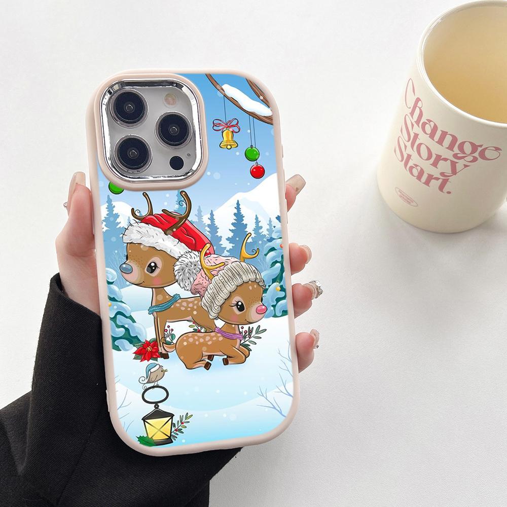 N116 Crăciun Fericit La mulți ani de artă Huse de telefon moi pentru Samsung S24 S23 A15 A12 A35 A54 Infinix Hot 40i Placare Cadru de protecție pentru cameră Capac din spate