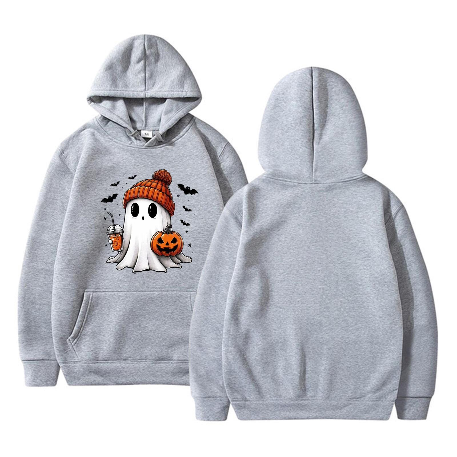 

Однотонна жіноча толстовка з довгим рукавом і принтом на Хеллоуїн XXXL