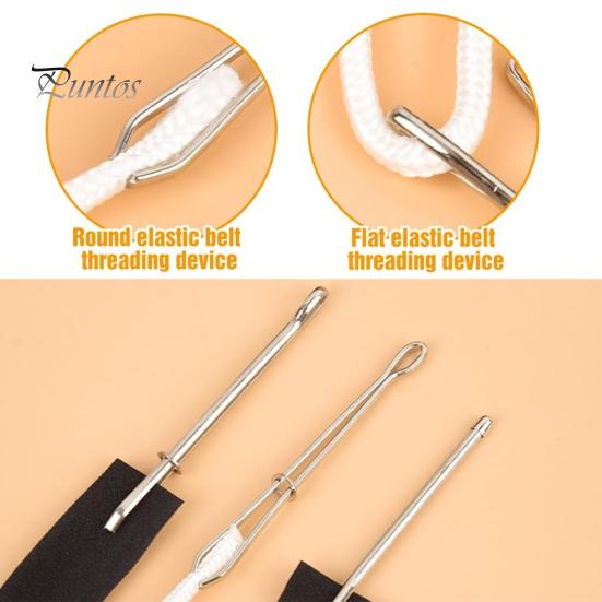 6 Pezzi Clip Infila Cordino Acciaio Inossidabile Strumento Infila Coulisse con Pinzetta Clip Infila Cordino Fai da Te per Coulisse di Felpe Pantaloni Pantaloncini