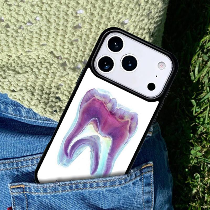 Dentist Tooth Pattern Phone Case Cover for IPhone 11 12 13 14 15 16e 17 Pro Max Coque for IPhone 17 Air