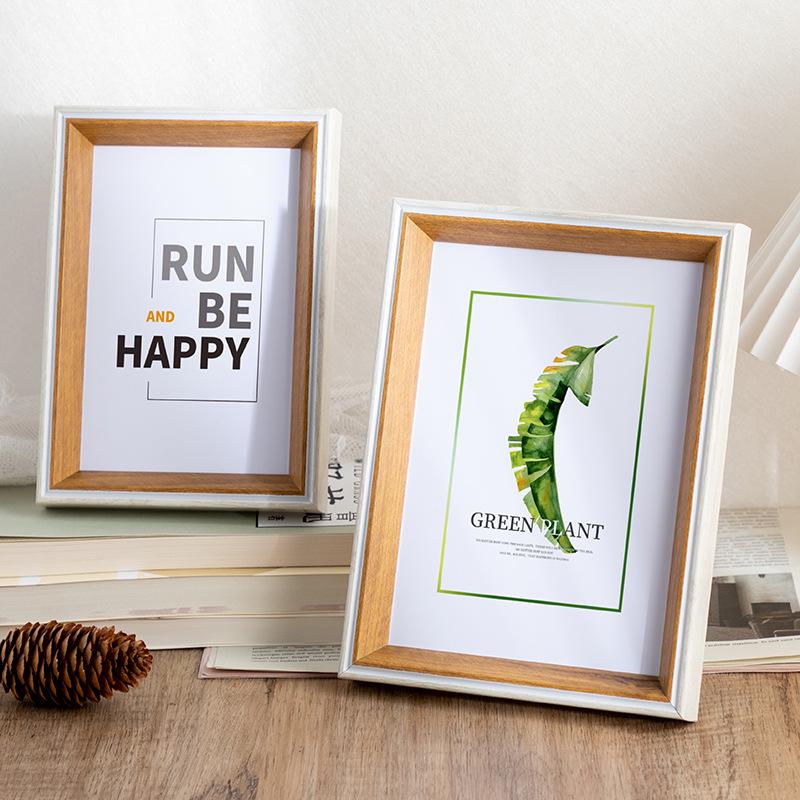 Simple Creative Photo Frame: 5 to 10-inch & A4 Sizes for Desktop & Wall Decoration