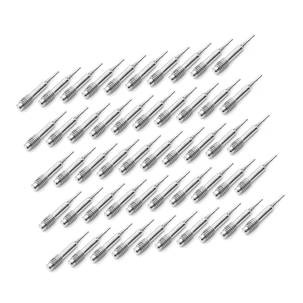 50pcs Wrist Watch Band Remover Pin Universal Replacement Wrist Watch Band Adjustment Head Silver 0.6mm