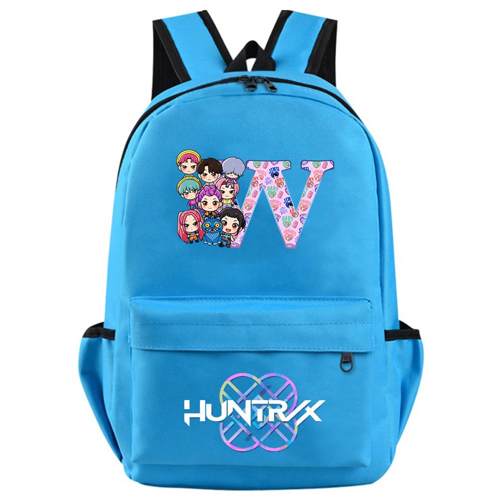 26 English Letter Kpop Demon Hunters Printed Backpack for Teenager Student Girl Boy Bookbag Schoolbag Women Large Capacity Travel Bag Kid Gift Rucksak