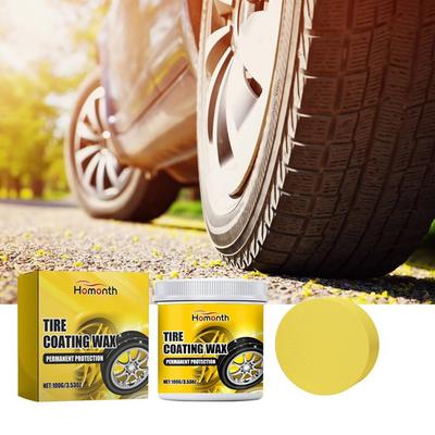 100g Reifenpoliermittel Felgenreiniger Autoreifen Aufbereitungsmittel Autoreifen Glanz- und Glanzbeschichtungsmittel Anti-Aging