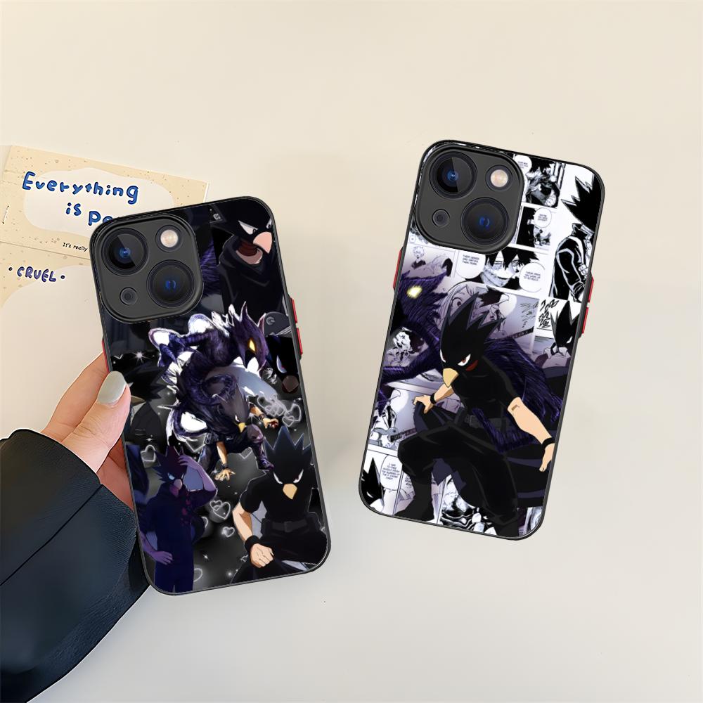 MHA Tokoyami Mobile Phone Case for iPhone 17 16 15 14 13 12 11 X XR XS 8 7 Air Pro Max Plus Mini Colorful Silicone Cover Cover