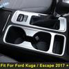 Car Water Cup Holder Panel & Stalls Gear Shift Box Frame Cover Trim For Ford Kuga / Escape 2017 2018 Interior Accessories