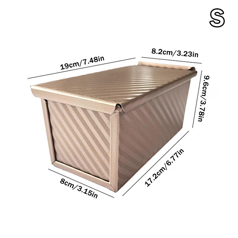 1 ks Obdélníková forma na bochník s víkem Forma na pečení do trouby Dort Nepřilnavá Vlnitá Forma na toast z aluminizované oceli Nástroj na pečení chleba