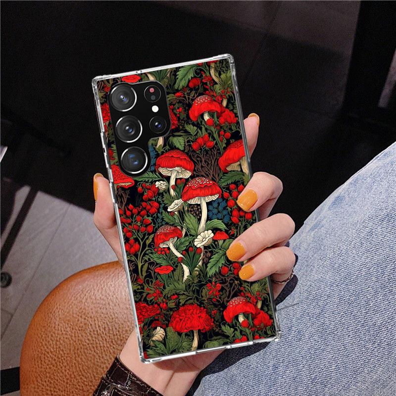 Colorful Mushroom Phnoe Case for Samsung Galaxy S26 S25 Edge S23 S24 Ultra S22 Plus S21 S20 FE Unique Cover Soft Coque Galaxy S2