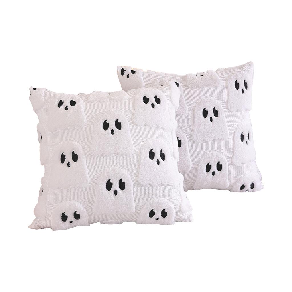 Ghost Plush Pillow Covers Halloween Decor For Sofa Couch Bed Living Room Soft Cushion Cover Throw Home Pillow Cases 45*45cm