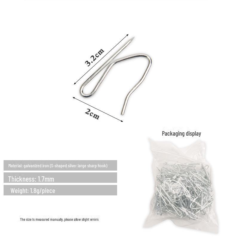 

Корейские плиссированные крючки S-образной формы с четырьмя зубцами