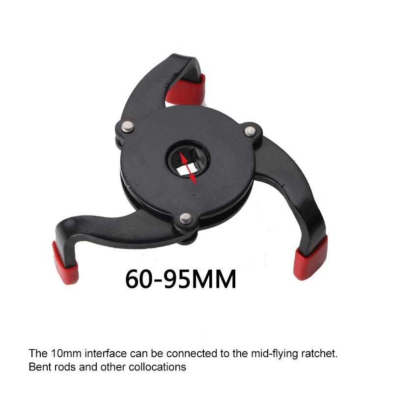 Instrument universal de înaltă calitate pentru filtru de ulei, cu 3 fălci, 60-100 mm, pentru repararea mașinii, instrument reglabil pentru îndepărtarea filtrului de ulei, interfață specială