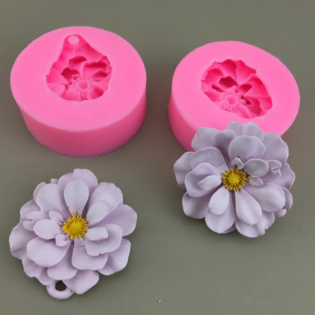 Flower Candle Silicones Molds for Handmade Candle Soap Flower Shape Fondant Silicones Molds for Chocolate Candy Baking