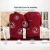 Plus Size Red Open-Front Cardigan for Elderly Women - Autumn/Winter Thickened Sweater for Birthday Celebrations