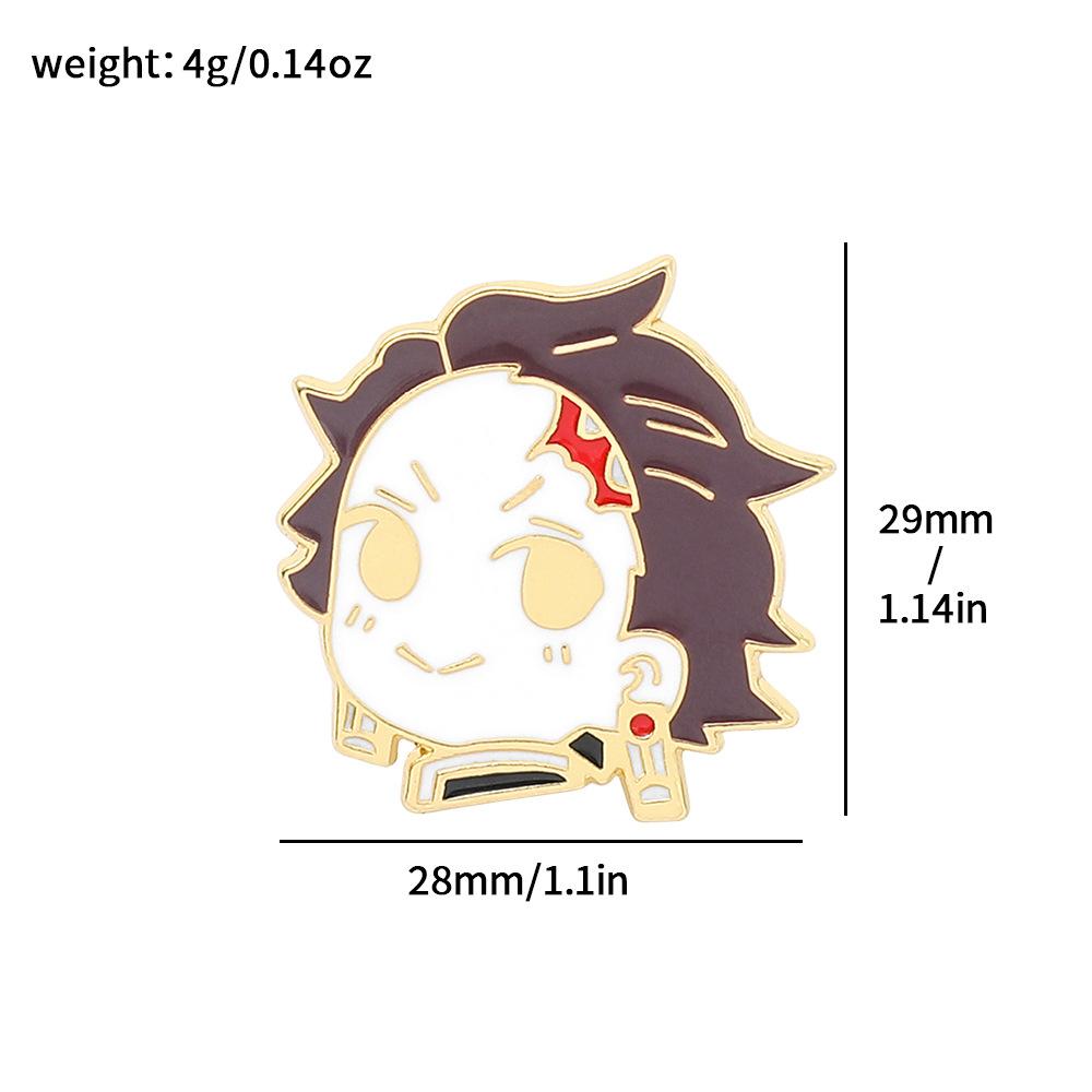 Ghost Annihilation Blade Q Edition Commemorative Metal Badge Anime Character Peripheral Butterfly Shinotan Jiro Brooch