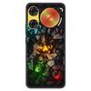 For ZTE Nubia Music 2 Case 2025 Soft Black Silicone Bumper Butterfly Painted Phone Cover for Nubia Music2 Cases Fundas Capa