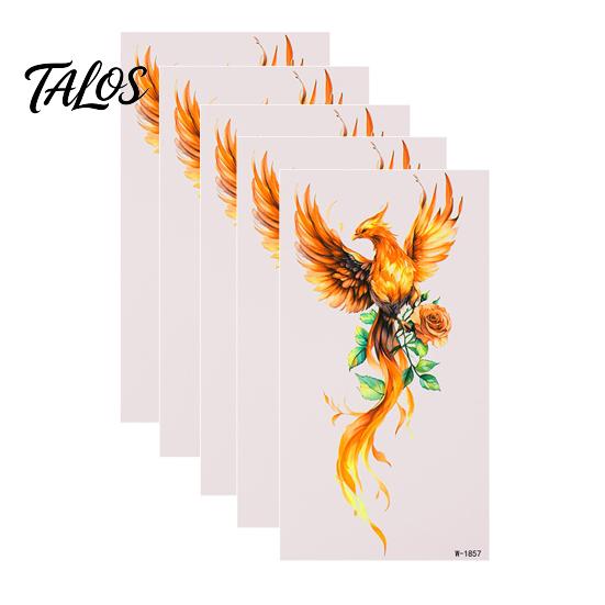 Talos 5 Sheets Butterfly Tattoo Stickers, Waterproof Temporary Flower Tattoos, Colorful Face Body Tattoos for Parties Night Club Music Festival