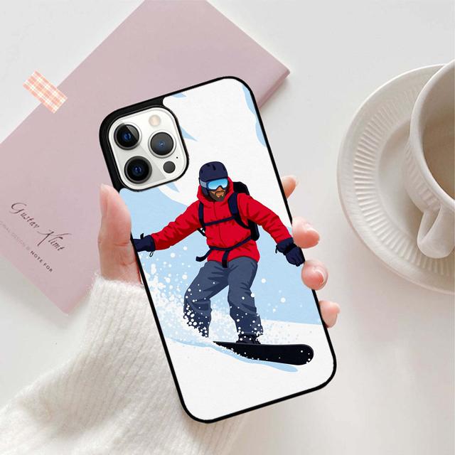 Ski Neige Snowboard Phone Case For iPhone 17 Air 15 16 16e 11 12 13 14 Pro Max Cover For iPhone 17 Air Max Plus coque Fundas