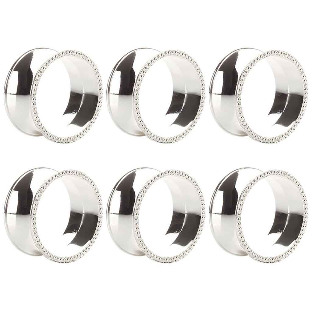 6Pcs Serviette Napkin Rings Holder Buckle Dinner Towel Party Wedding Table Décor