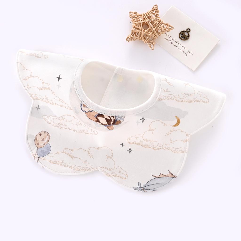 Customized Baby Double-Layer Combed Cotton Bib Saliva Towel Waterproof Spitting Up Bib Newborn Snood Swand Swivel Eating Pocket