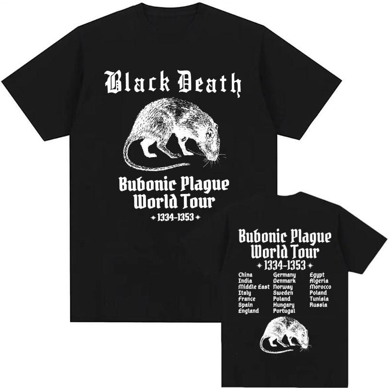 Bubonic World Tour 2026 Tshirts Men Women Casual Funny Meme Gothic T Shirt Fashion Vintage Cotton Short Sleeve Tshirt XL