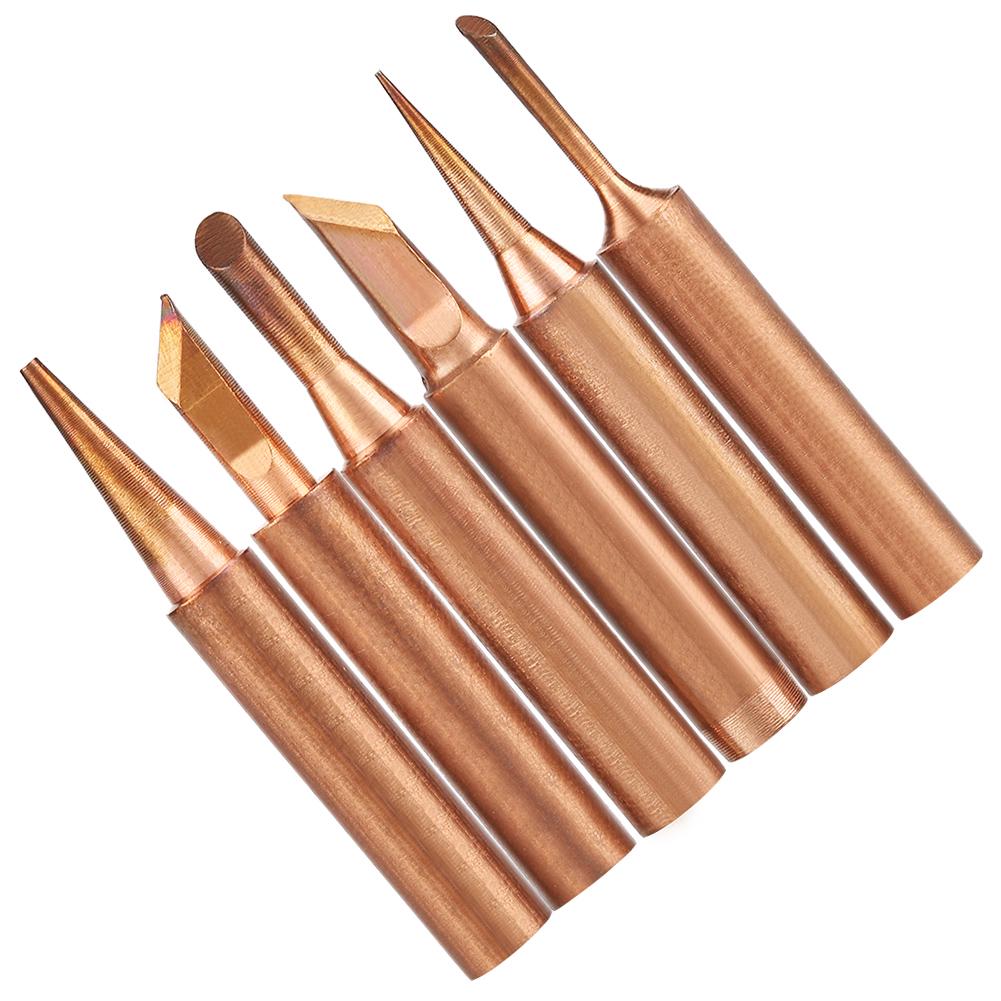 6pcs  Free Copper Iron Solder Tip K SK 1C 3C B I For 936 Soldering Stations