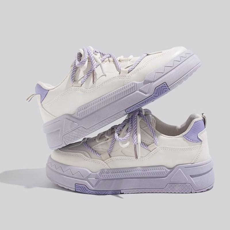 

Fashion casual fairy style temperament little white shoes women s shoes 2025 spring new women s wear comfortable platform single shoes batch 40 фиолетовый