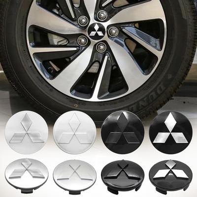 4Pcs 60mm Car Wheel Center Hub Caps Cover For Ralliart Lancer 10 Asx Outlander Asx Pajero Sport L200 Auto Accessories
