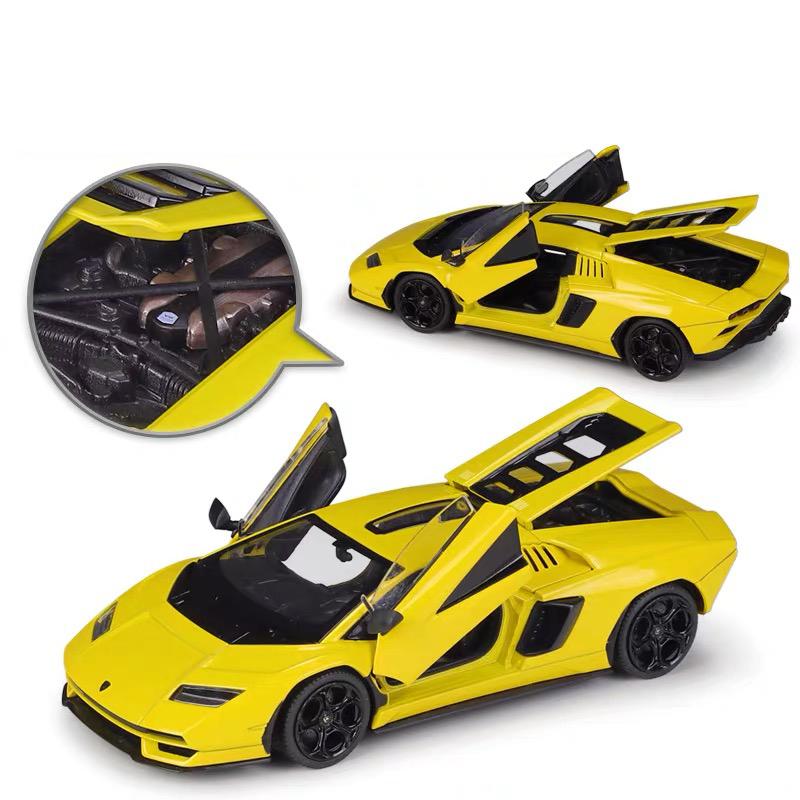 Welly 1/24 Lamborghini Countach LPI800-4 Alloy Miniature Car Diecast Metal Scale Car Model Collection Childrens Toy Vehicle Gift