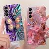 Pro Samsung Galaxy A16 5G Pouzdro SM-A166B Luxusní malovaný kryt s motýlem Měkké silikonové pouzdro Pro Samsung A16 26 36 Galaxy A56