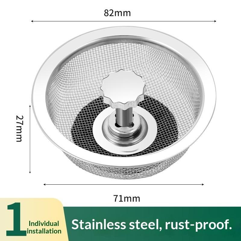 

Kitchen Sink Filter Stainless Steel Slag Screen Washing Basin Sink Funnel Sewer Floor Drain Net Anti-blocking Artifact