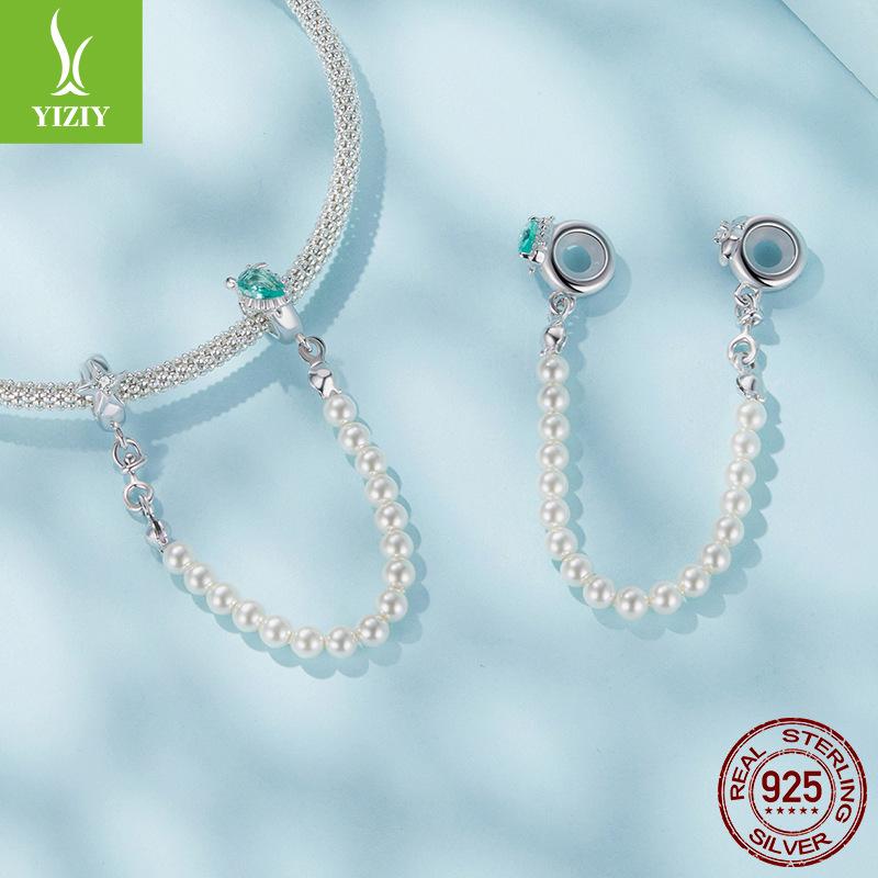 Turtle Starfish Pearl Silicone Positioning Safety Chain Exquisite And Elegant S925 Sterling Silver Bracelet Beaded