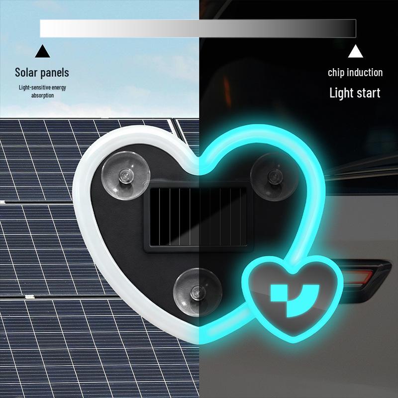 Solar Heart Light for Ji Yue & Robo X Cars - Wireless Decorative Car Atmosphere Light