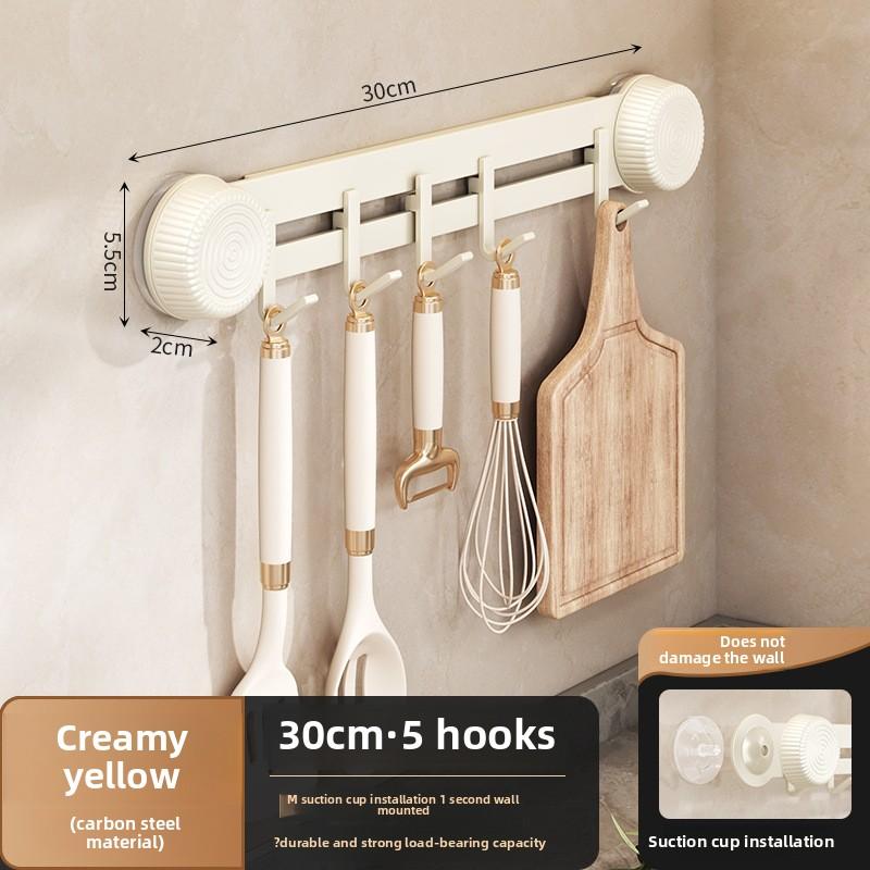 Saugknapfhaken ohne Bohren, Küchen-Badezimmer-Haken ohne Spuren, Haushalts-Wandgarderobenhaken, multifunktionales Aufbewahrungsregal