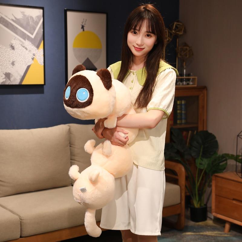 Cat Caterpillar Plush Toys Stuffed Soft Animal Long Pillow Funny Bed Cushion for Children Kids Gift