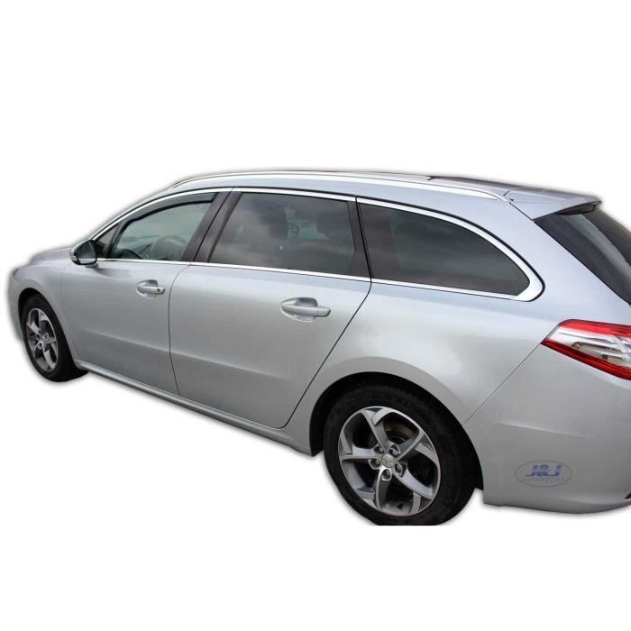 Déflecteurs d'air - J&amp;J AUTOMOTIVE - Peugeot 508 - Fumé - Acrylique renforcé - Installation facile