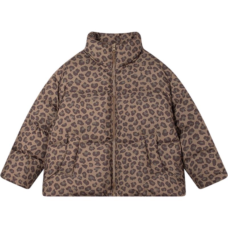 Mucmukn Kids  Retro Leopard Print Down Jacket 140
