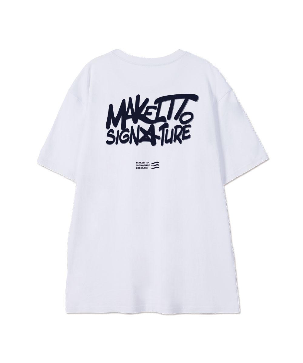 Make It Two [Graffiti2 Logo] Crew Neck Tee_White Xl