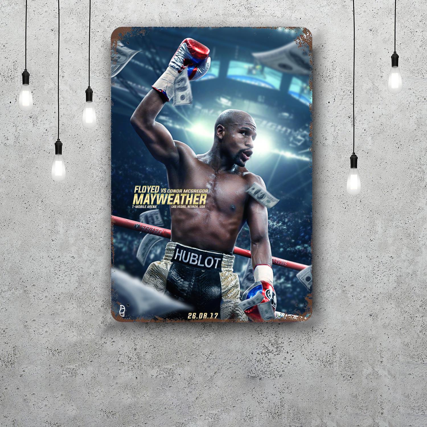 

mayweather athlete Metal Signs wall decor Vintage Tin Signs Captain Metal Poster Decor for Bar Pub Club Wall Decoration 20x30cm（7.8x11.8inch）